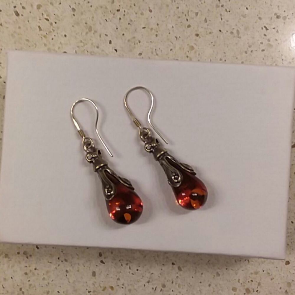 Amber earrings